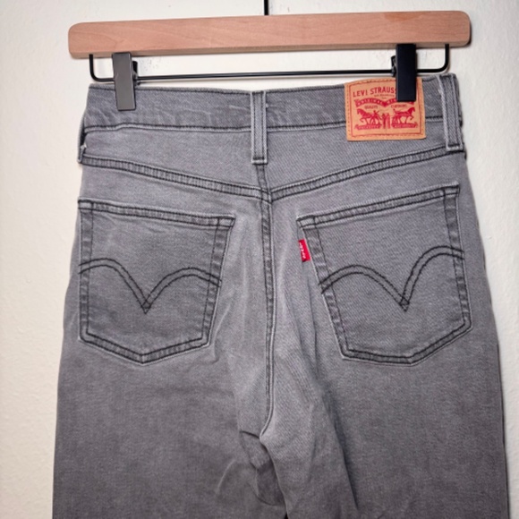 Levi's Wedgie Straight Jeans Women's 27 Light Grey Wash Y2K Denim Western - Picture 5 of 5